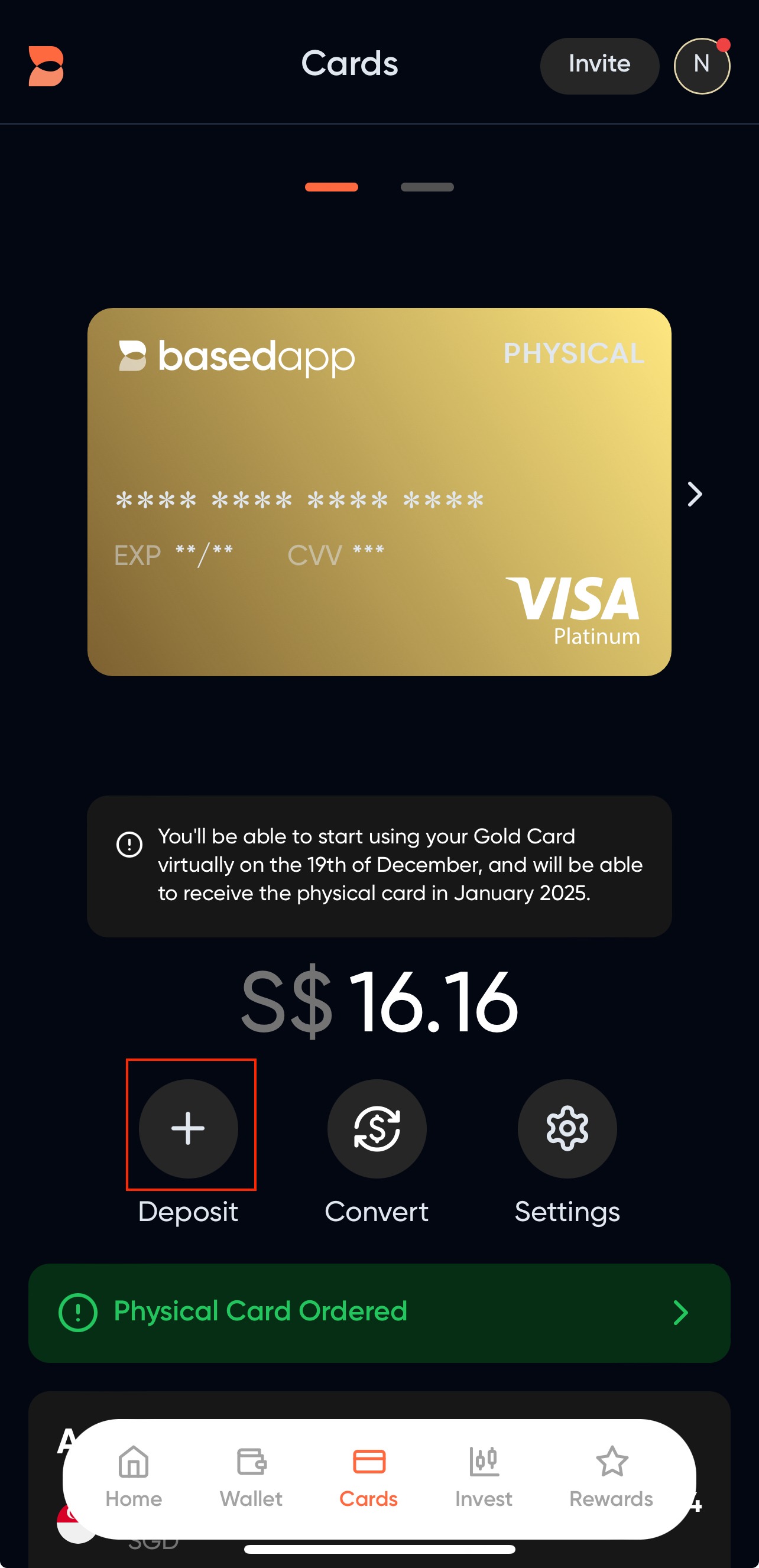 Navigating to Deposit tab on Polygon